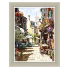 Side Street Café 73cm x 93cm Picture By The Macneil Studio Beige Frame Side Street Café 73cm x 93cm Picture By The Macneil Studio Beige Frame