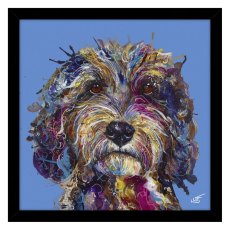 Cockapoo Small 43.5cm x 43.5cm Picture By Louise Luton Balck Frame Cockapoo Small 43.5cm x 43.5cm Picture By Louise Luton Balck Frame