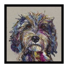 Cockapoo Large 74.5cm x 74.5cm Picture By Louise Luton Balck Frame Cockapoo Large 74.5cm x 74.5cm Picture By Louise Luton Balck Frame
