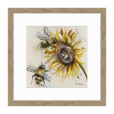 Busy Bees 26cm x 26cm Picture By Ashley Saunders Beige Frame Busy Bees 26cm x 26cm Picture By Ashley Saunders Beige Frame