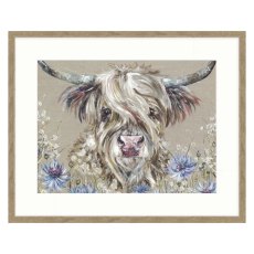 Cornflower 52cm x 42cm Picture By Nicola Jane Rowles Beige Frame Cornflower 52cm x 42cm Picture By Nicola Jane Rowles Beige Frame