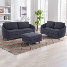 Dixon Footstool Fabric Deep Blue