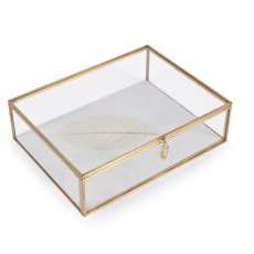 Leaf Glass Box Gold (Multiple Sizes)