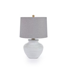 Jonar Table Lamp White Base With Grey Shade Jonar Table Lamp White Base With Grey Shade
