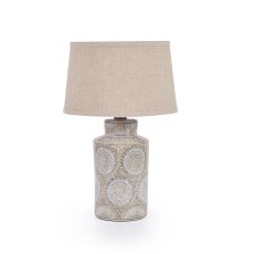 Farhan Table Lamp Beige Base With Beige Shade Farhan Table Lamp Beige Base With Beige Shade