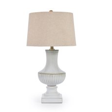 Sariq Table Lamp White Base With Beige Shade Sariq Table Lamp White Base With Beige Shade