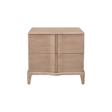 Delano 2 Drawer Bedside Locker Natural Wood Delano 2 Drawer Bedside Locker Natural Wood