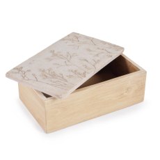 Meadows Rectangular Decorative Box Light Wood With Stone Lid Meadows Rectangular Decorative Box Light Wood With Stone Lid