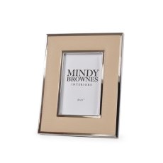 Taria Photo Frame Leatherette Cream (Multiple Sizes)