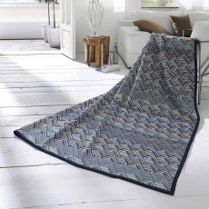 Throw 140cm x 180cm Parquet Blue