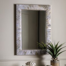 Chelsea Rectangular Wall Mirror Cream & Gold