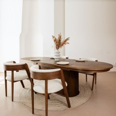 Amie 8-12 Person Oval Extending Dining Table Bordo Amie 8-12 Person Oval Extending Dining Table Bordo