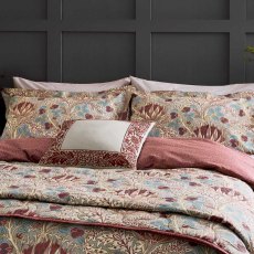 Artichoke Reversible Double Duvet Cover Set Dove Grey & Wine