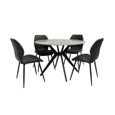 Yass 4 Person Dining Table Grey Stone