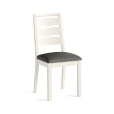 York Dining Chair Coconut White With Fabric Seat Pad (Multiple Colours) York Dining Chair Coconut White With Fabric Seat Pad (Multiple Colours)