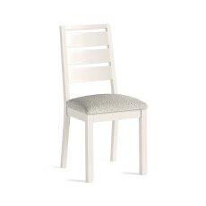 York Dining Chair Coconut White With Fabric Seat Pad (Multiple Colours)