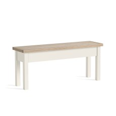 York Shallow Storage Bench Coconut White York Shallow Storage Bench Coconut White
