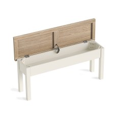 York Shallow Storage Bench Coconut White
