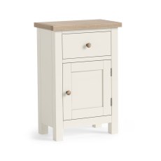 York 1 Drawer + 1 Door Telephone Cupboard Coconut White