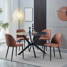 Gallie Dining Table Grey Marble Effect (Multiple Sizes) Gallie Dining Table Grey Marble Effect (Multiple Sizes)