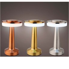 LED Table Light Warm White Gold, Silver or Copper 19.5cm (Choice of 3)