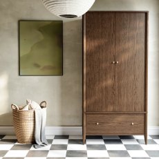 Nice 2 Door+1 Drawer Wardrobe Oak (Multiple Colours)