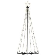LED Tree Cone Black Warm White 6ft/80cm