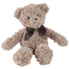 Plush Bear with Tartan Bow Brown (Multiple Sizes)