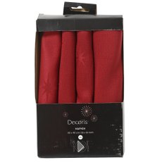 Napkin With Stars Red 40cm x 40cm (Set Of 4)