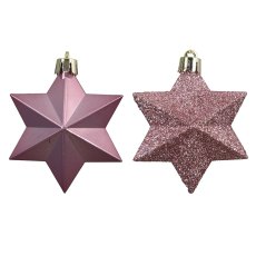 Shatterproof Baubles Vintage Pink 12.3cm (Set Of 12)