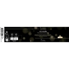 LED Ridged Pillar Candle Cream 13.5cm