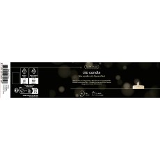 LED Pillar Candle Gold 15cm