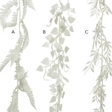 White Garland With Glitter 6ft/180cm (Choice of 3)