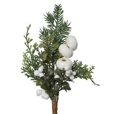 White Berry & Fir Pick 17cm White Berry & Fir Pick 17cm