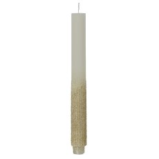Wax Dinner Candle With Glitter 26.5cm Set Of 2 (Multiple Colours)