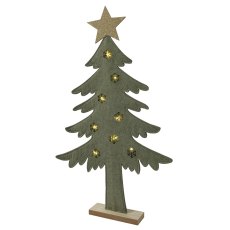 1.9ft/58cm LED Felt Tree With Wooden Base 1.9ft/58cm LED Felt Tree With Wooden Base