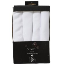 Napkin With Stars White 40cm x 40cm (Set Of 4)