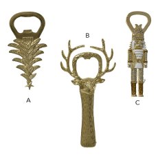Festive Bottle Opener Gold (Choice of 3)