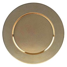 Embossed Deco Charger Plate Gold 33cm