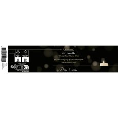 LED Pillar Candle Gold 11.3cm