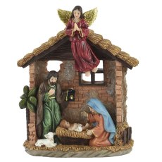 Nativity Crib With 5 Figurines 21.5cm Nativity Crib With 5 Figurines 21.5cm