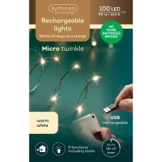 Micro LED Duracharge Twinkle Lights 990cm (Multiple Colours) Micro LED Duracharge Twinkle Lights 990cm (Multiple Colours)