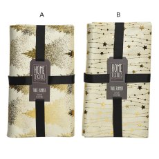 Tablerunner Cream With Gold Design 32cm x 150cm (Choice of 2) Tablerunner Cream With Gold Design 32cm x 150cm (Choice of 2)