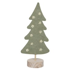 1ft/35cm Mirco LED Felt Tree On Wooden Base 1ft/35cm Mirco LED Felt Tree On Wooden Base