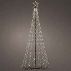 8ft/240cm LED Tree Cone Black Warm White