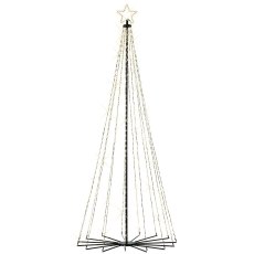 LED Tree Cone Black Warm White 240cm 8ft
