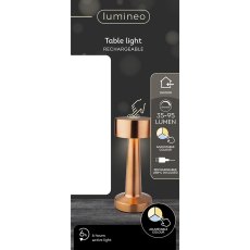 LED Table Light Rose Gold, Gold Or Silver 21cm (Choice of 3)