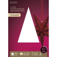 LED Paper Star Red 18.5cm