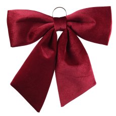 Decorative Bow Velour Red (Multiple Sizes)