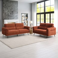 Valentia 2 Seater Sofa Fabric Terracotta